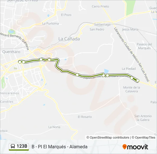 123B Bus Line Map