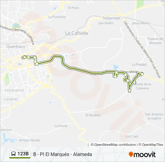 123B Bus Line Map