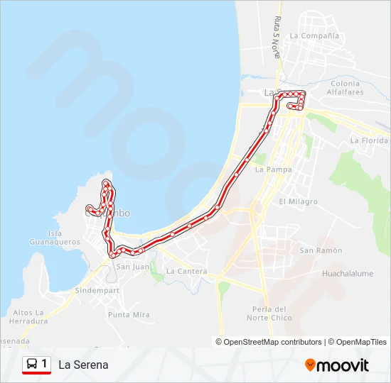 1 Bus Line Map