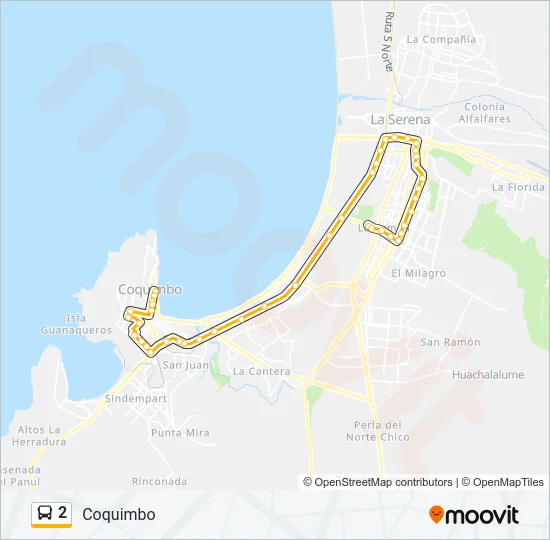 2 Bus Line Map