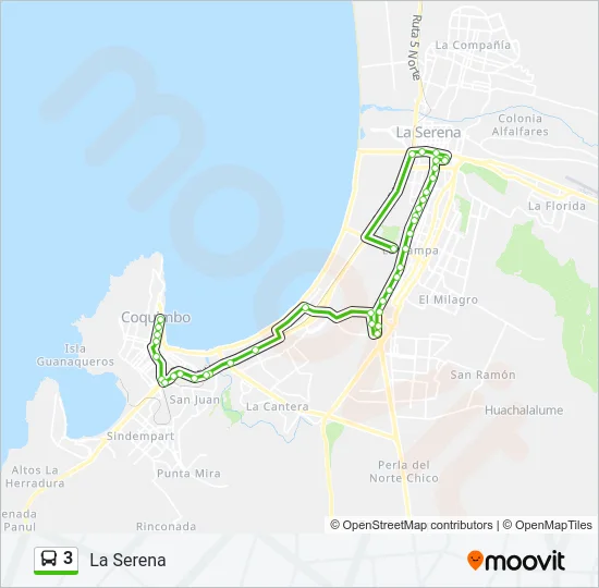 3 Bus Line Map
