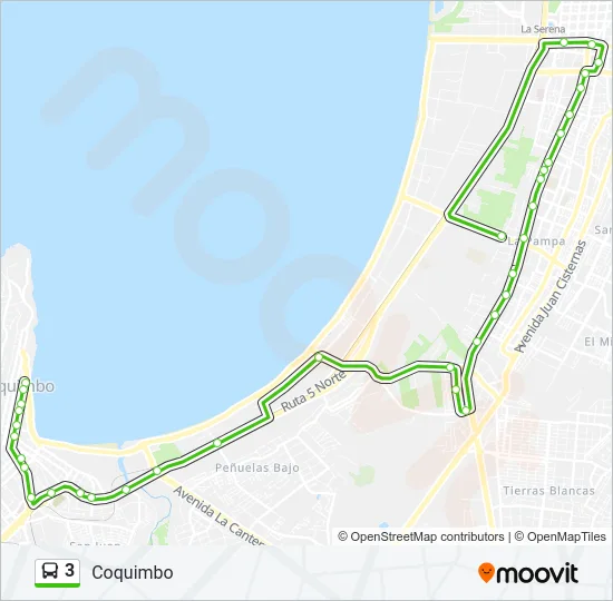 3 Bus Line Map
