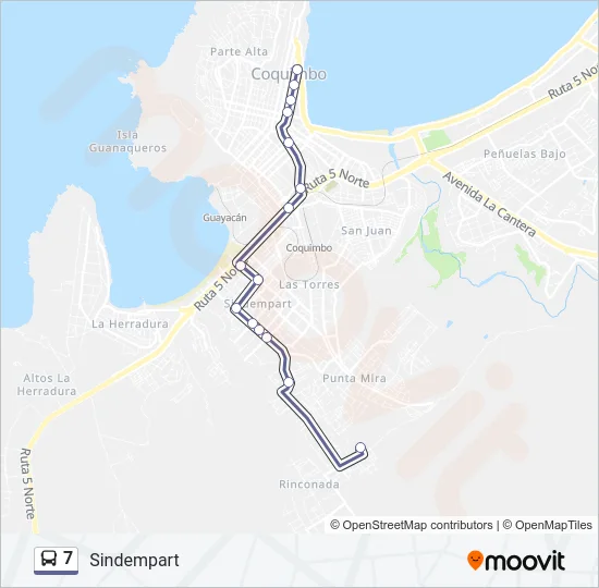 7 Bus Line Map