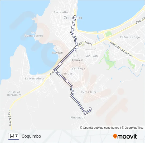 7 Bus Line Map
