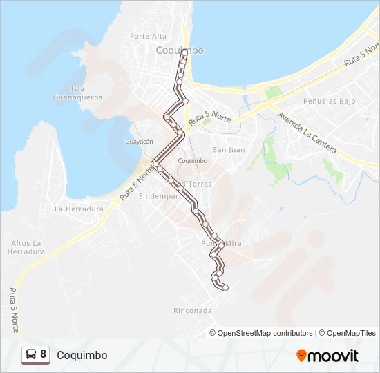 8 Bus Line Map