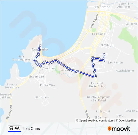 4A Bus Line Map