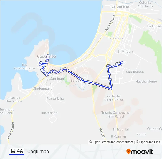 4A Bus Line Map