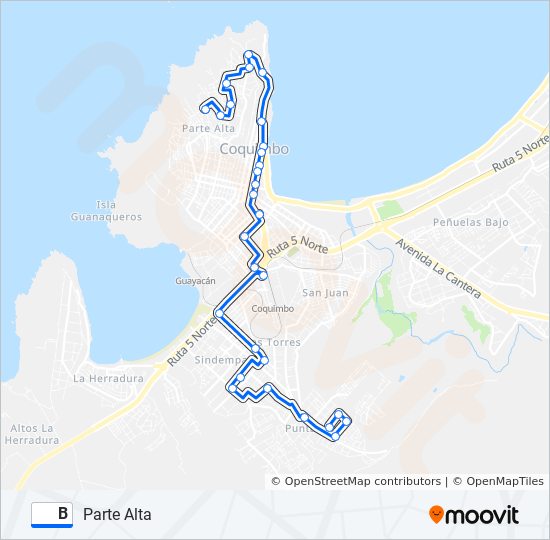 Mapa de B de autobús