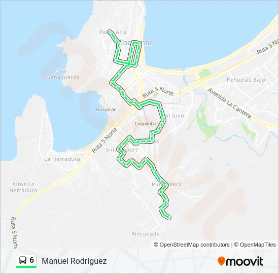 6 Bus Line Map
