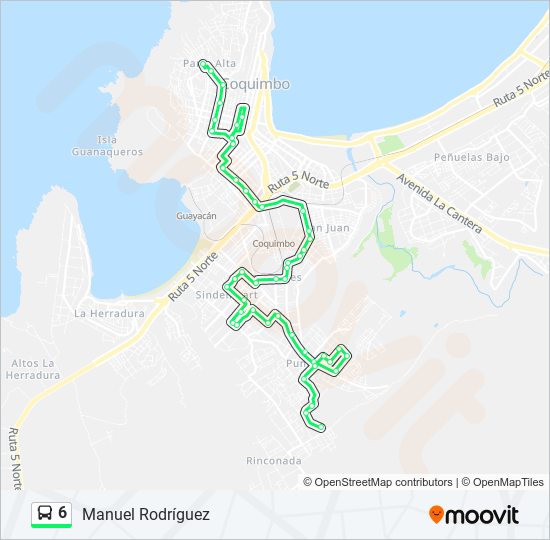 6 bus Line Map