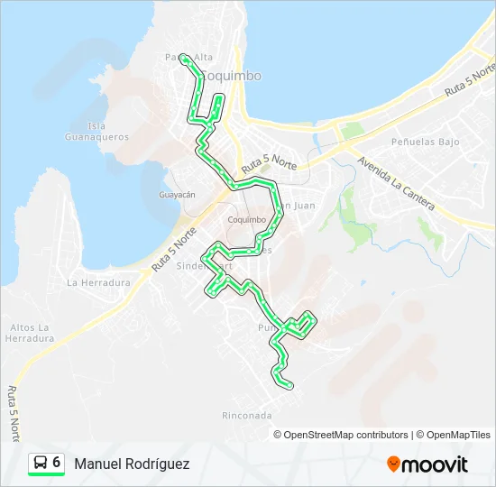 6 Bus Line Map