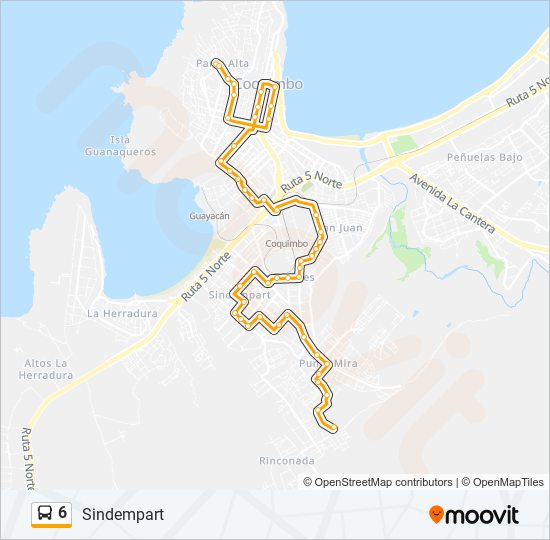 6 bus Line Map