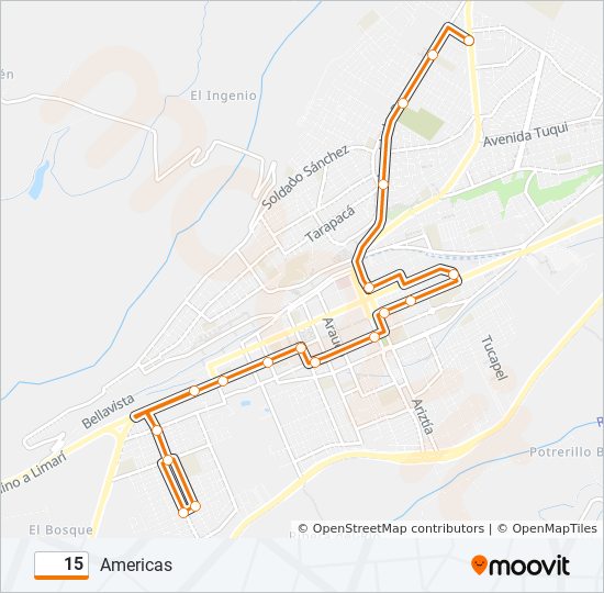 15 bus Line Map