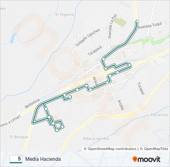 5 bus Line Map