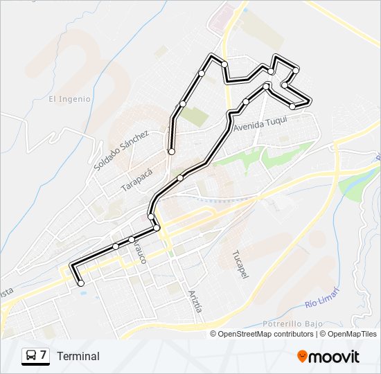 7 bus Line Map