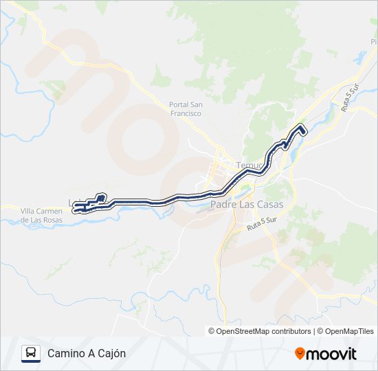 Mapa de 2 B de autobús