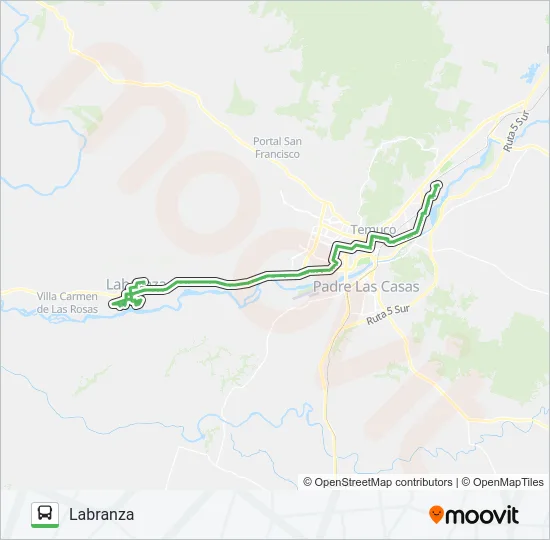 5 B Bus Line Map
