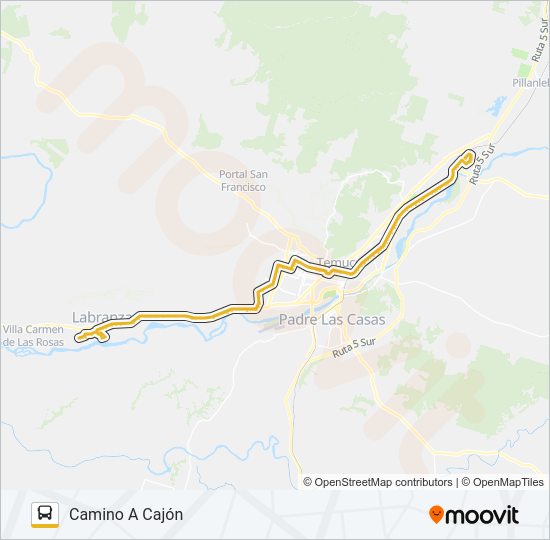 1 B Bus Line Map