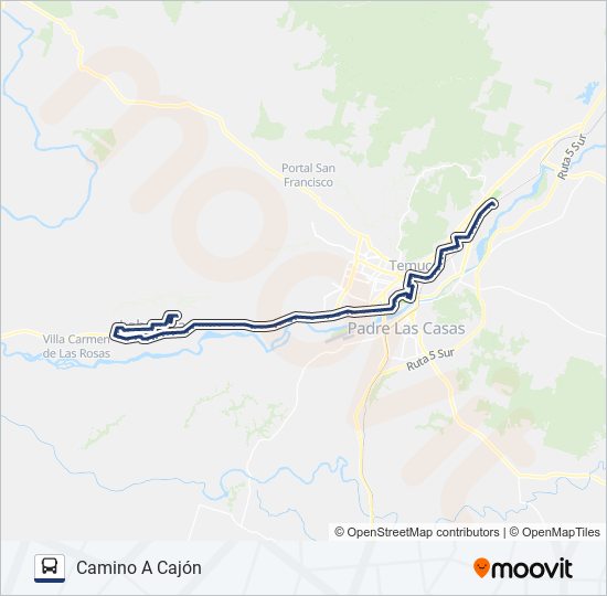 Mapa de 2 C de autobús