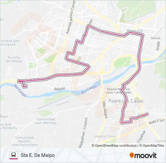 10 B Bus Line Map