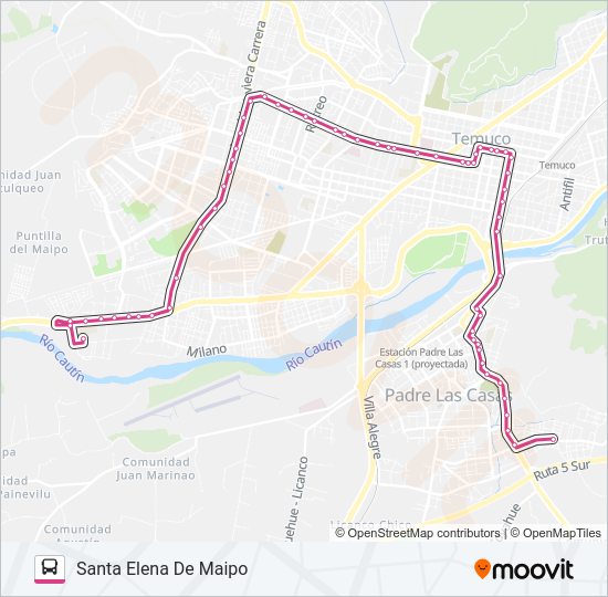 Mapa de 10 C de autobús