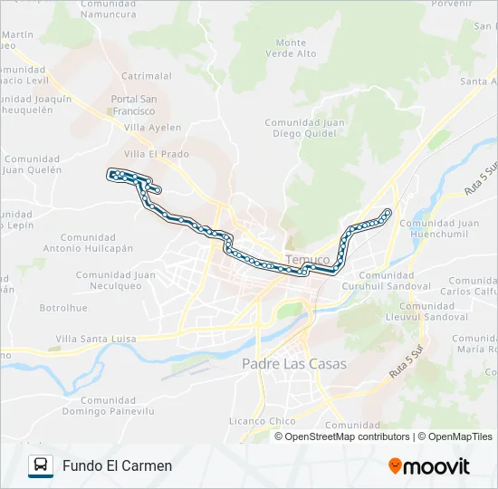 9 D Bus Line Map