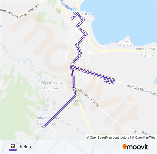 Mapa de 3A PUENTE COLLICO de autobús