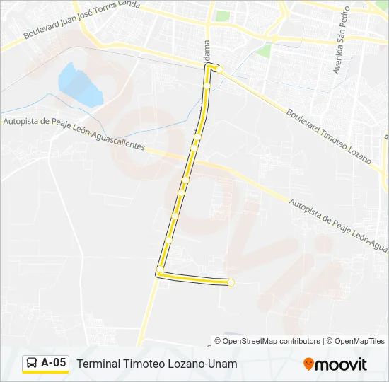 A-05 Bus Line Map