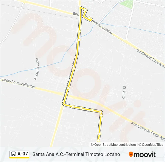 A-07 Bus Line Map