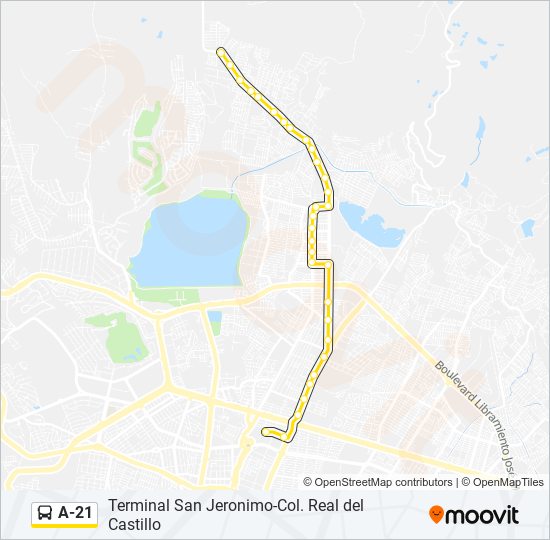 A-21 bus Line Map