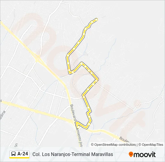 A-24 Bus Line Map