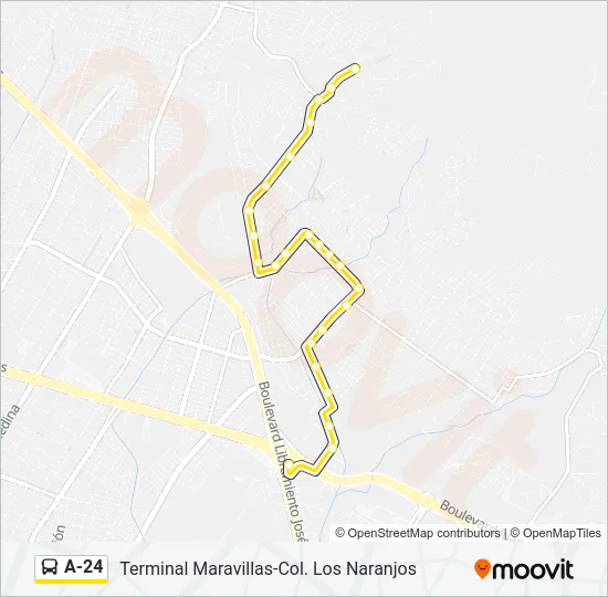 A-24 Bus Line Map