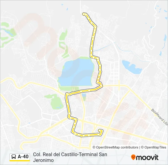 A-40 Bus Line Map