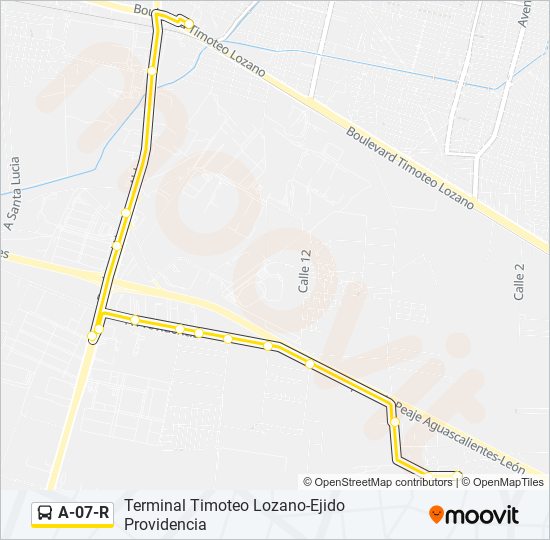 A-07-R bus Line Map