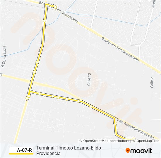 A-07-R bus Line Map