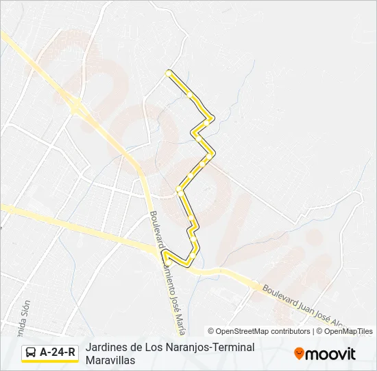 A-24-R Bus Line Map