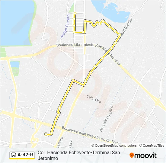 A-42-R Bus Line Map
