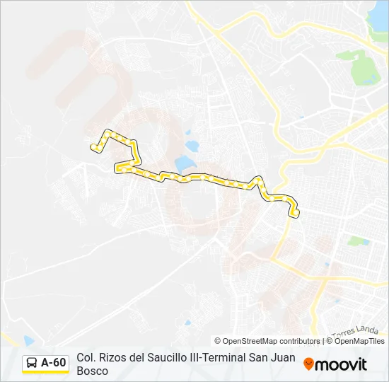 A-60 Bus Line Map