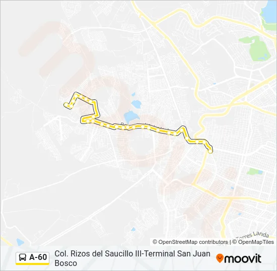 A-60 Bus Line Map