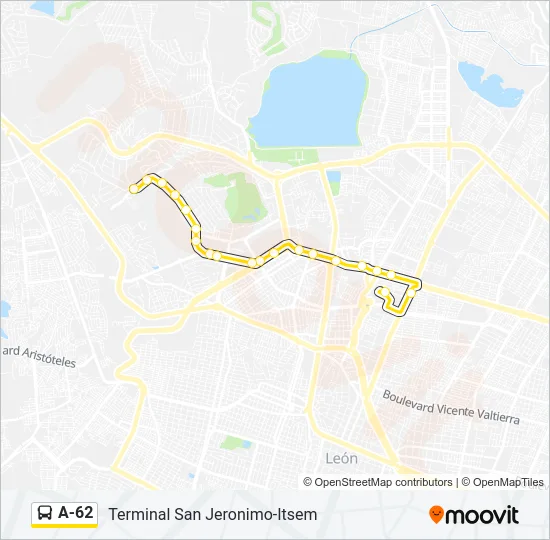 A-62 Bus Line Map