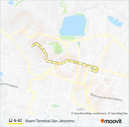 A-62 Bus Line Map