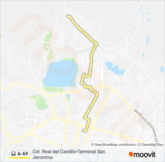 A-69 Bus Line Map