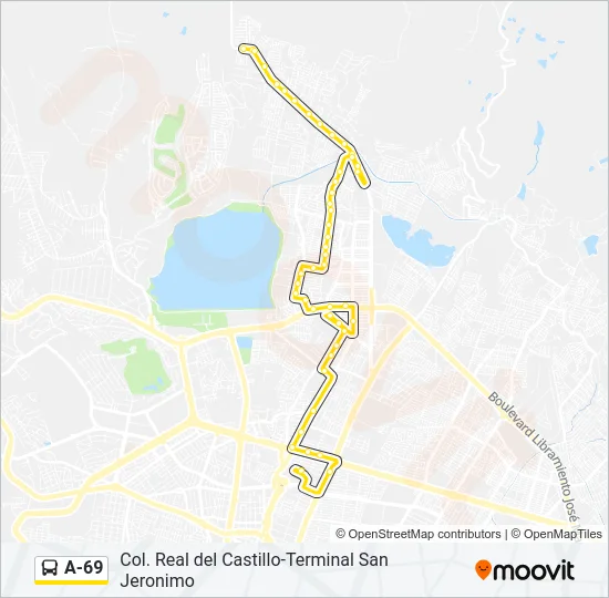 A-69 Bus Line Map