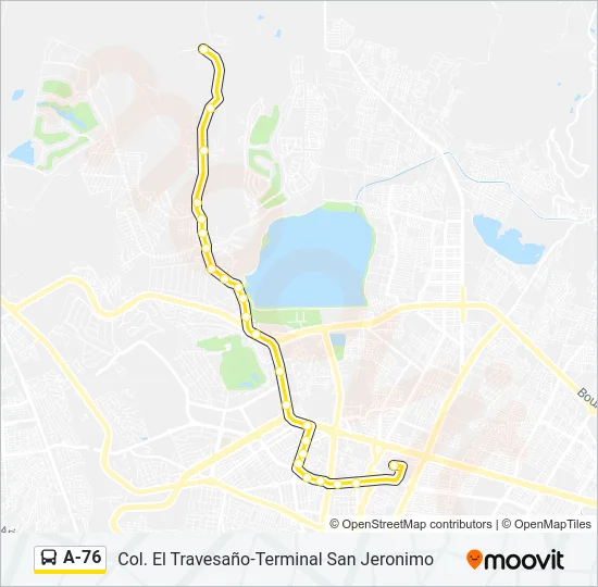 A-76 Bus Line Map