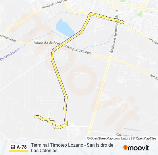 A-78 bus Line Map