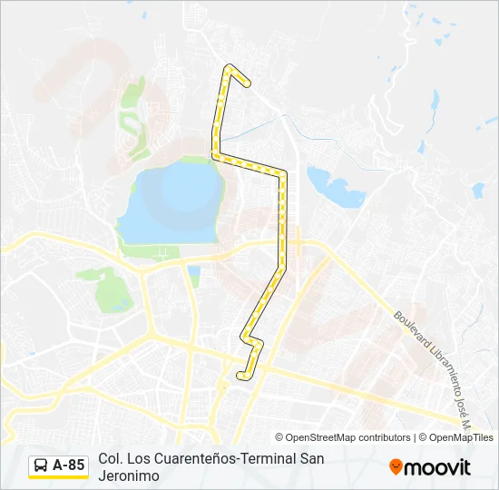 A-85 Bus Line Map