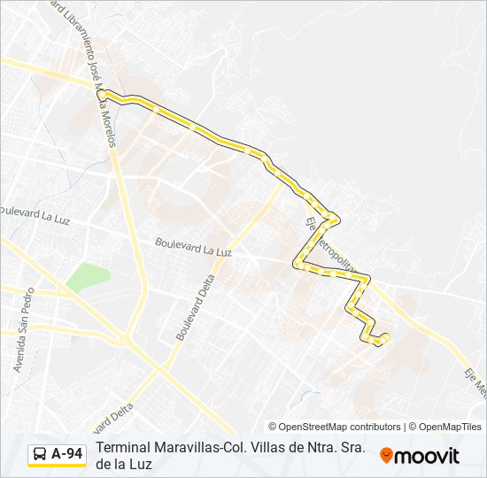 A-94 bus Line Map