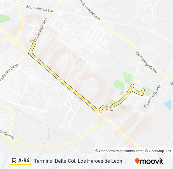 A-96 Bus Line Map