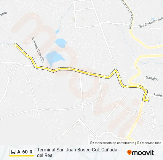 A-60-R Bus Line Map