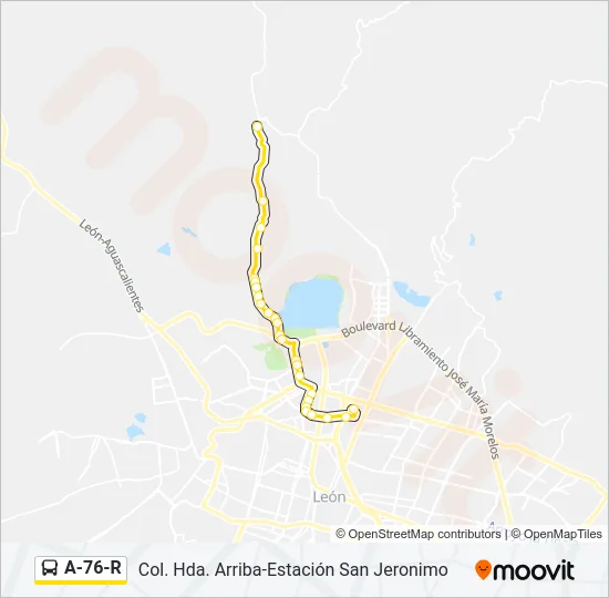 A-76-R Bus Line Map